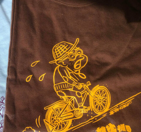 姨捨ヒルクライムチャリティTシャツ（ブラウン）【Mサイズ】